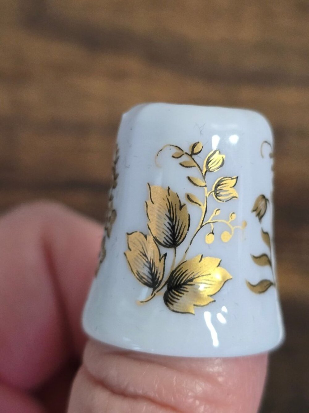 Thimble Collectors Club Porcelain Set 3 Arctic Animals Floral Gold Orange Flower - Picture 11 of 16